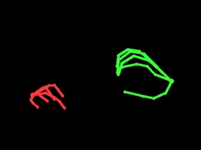 Rendered hand skeleton